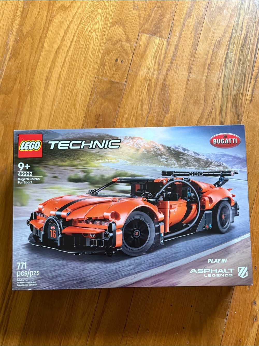 Lego Technic Orange and Black Bugatti Chiron Replica